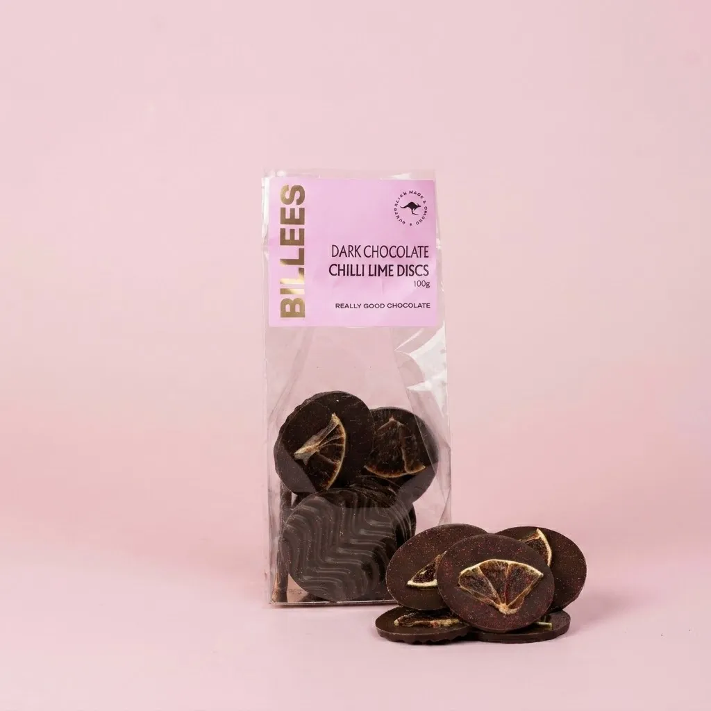 Dark Chocolate Chilli Lime Discs 100g thumbnail 3