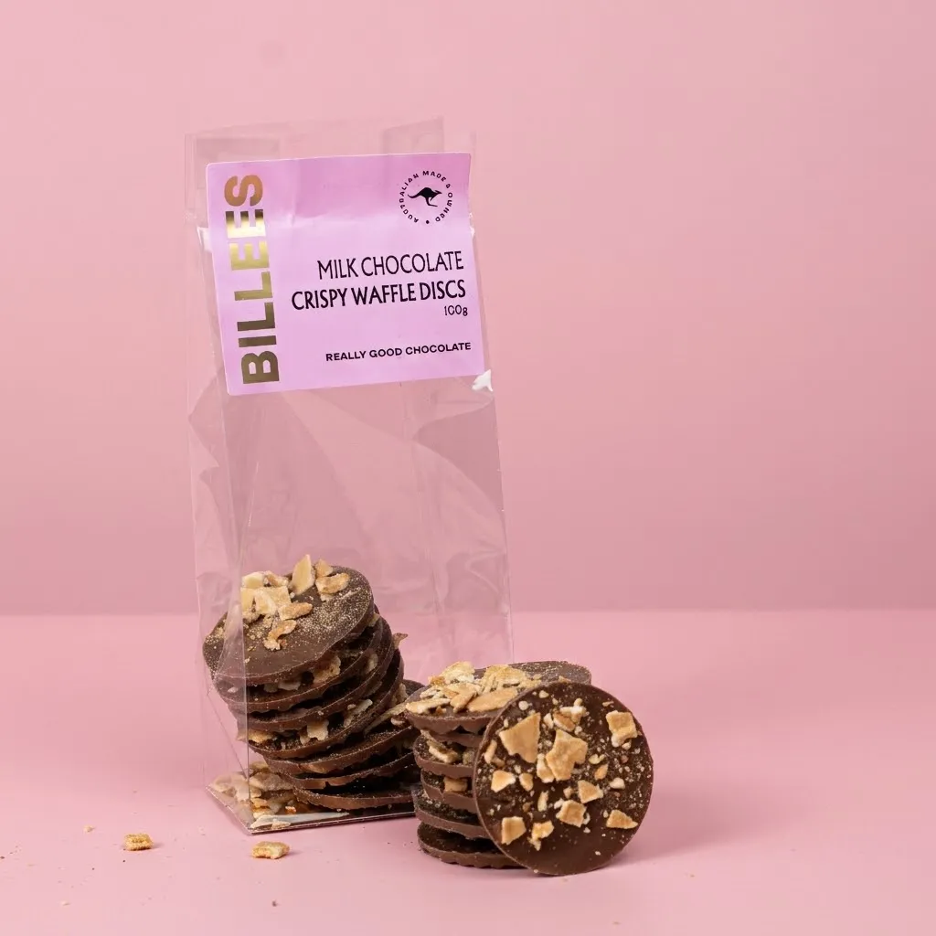 Milk Chocolate Caramel Waffle Discs 100g thumbnail 3